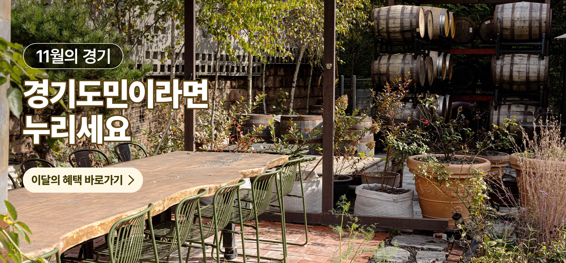 11월의 경기

경기도민이라면 누리세요

이달의 혜택 바로가기 >