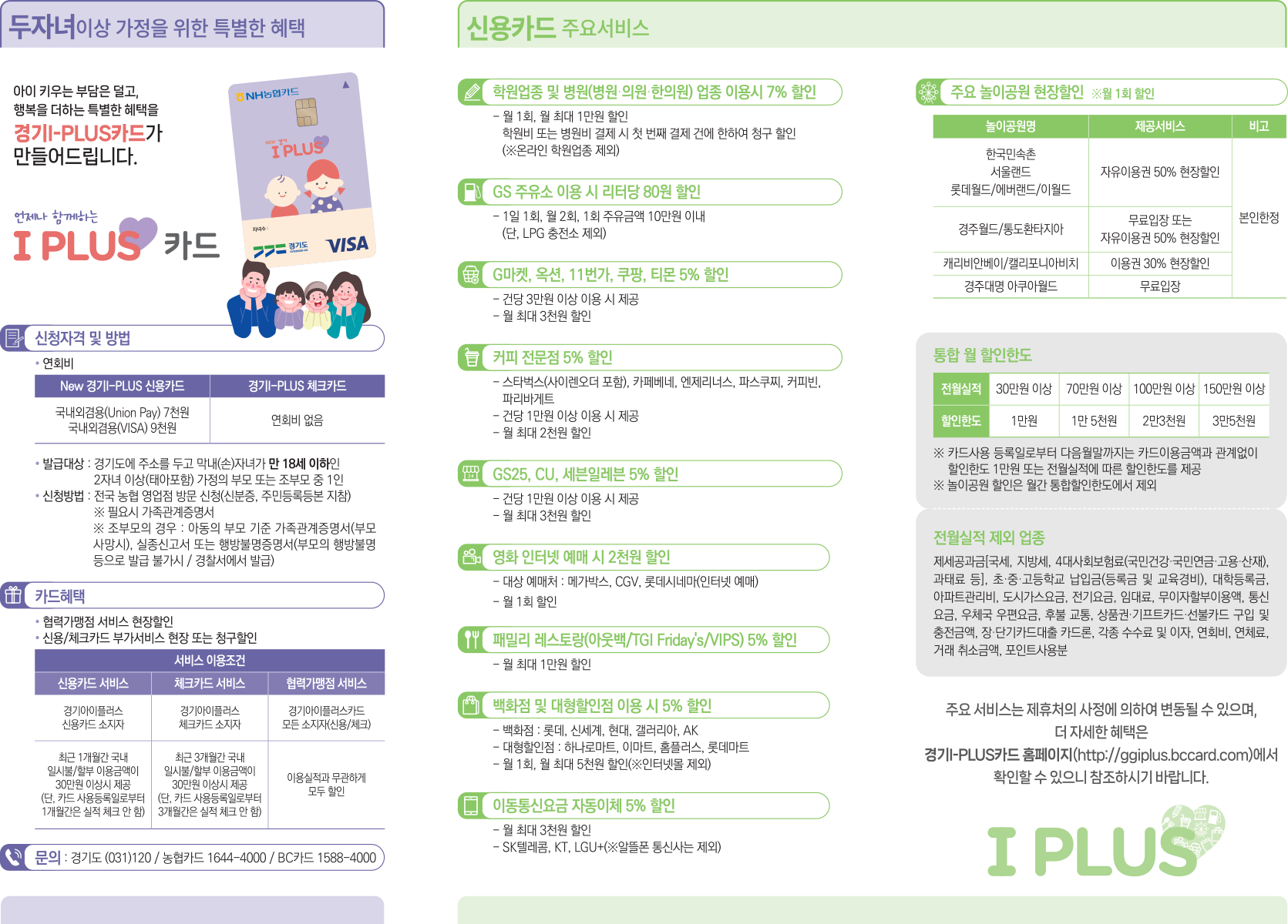 경기아이플러스카드 리플릿(뒷면)(2025)